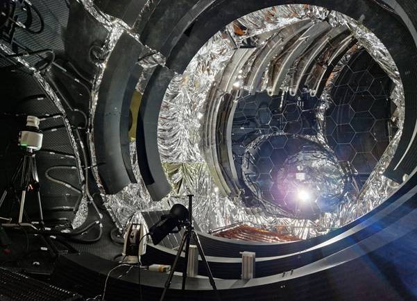 Nikon’s APDIS Laser Radar being used inside the Large Space Simulator.